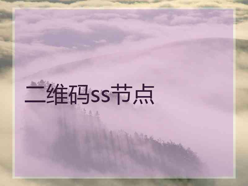 二维码ss节点