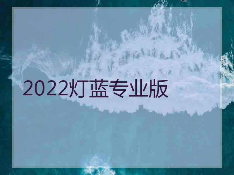 2022灯蓝专业版