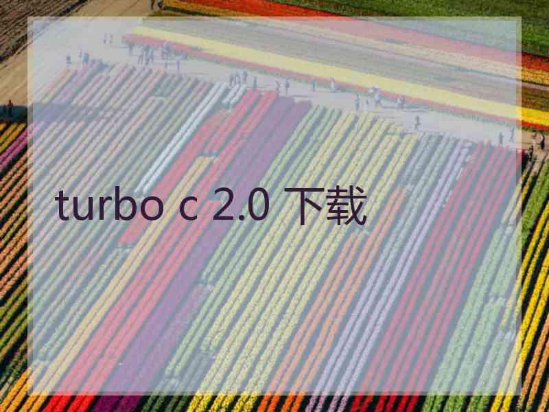 turbo c 2.0 下载