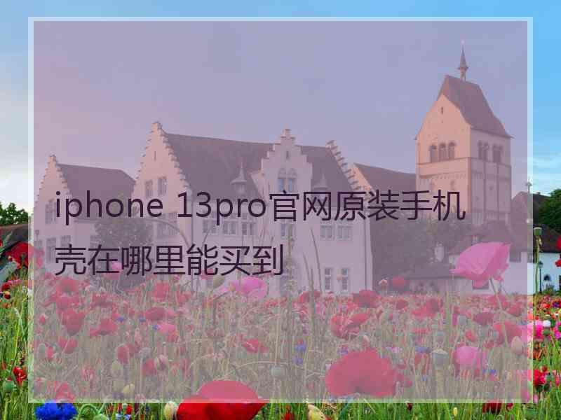 iphone 13pro官网原装手机壳在哪里能买到