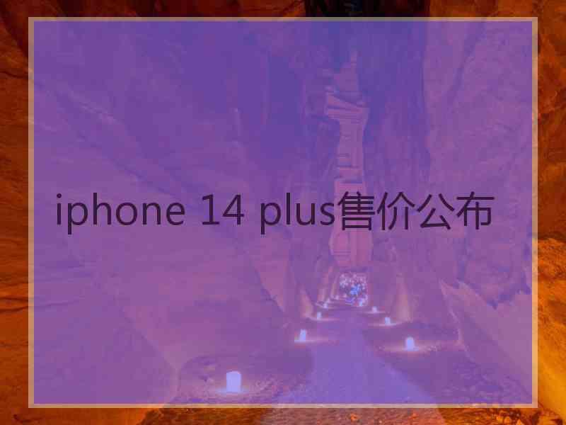 iphone 14 plus售价公布