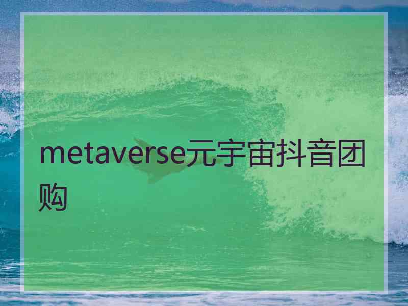 metaverse元宇宙抖音团购