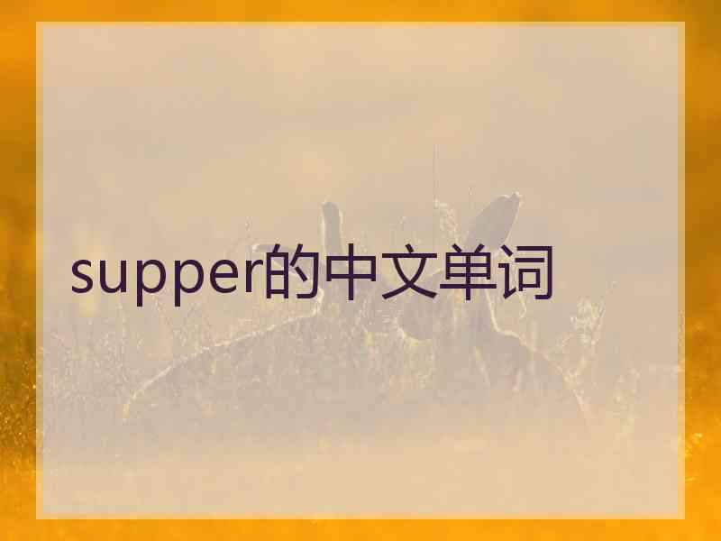 supper的中文单词