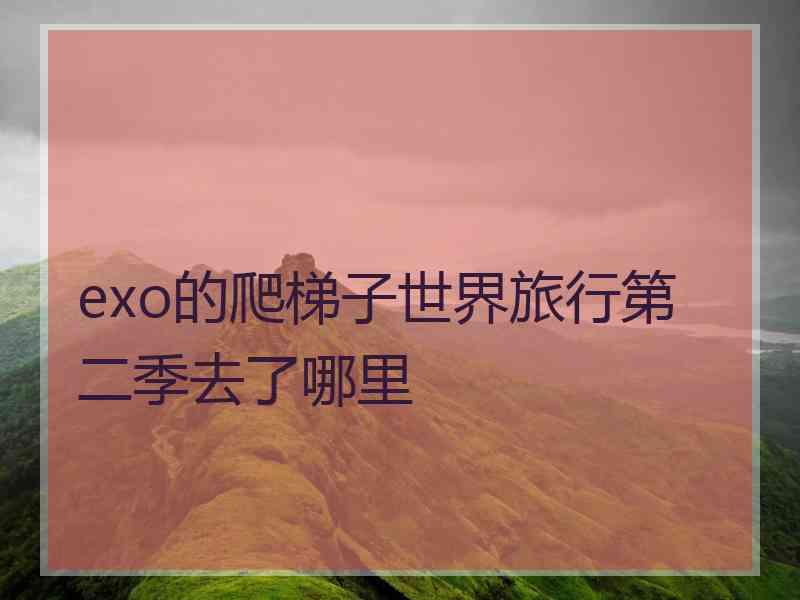 exo的爬梯子世界旅行第二季去了哪里