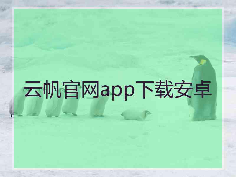 云帆官网app下载安卓