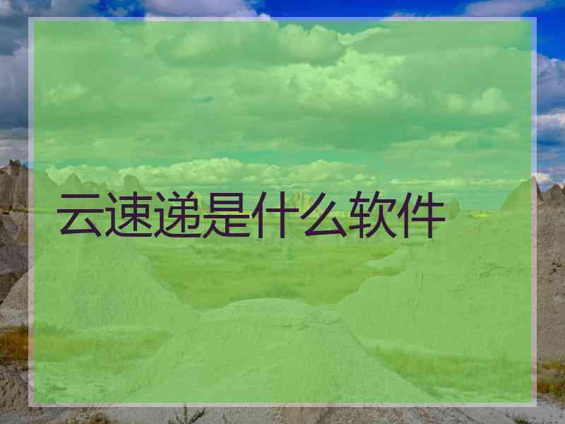 云速递是什么软件