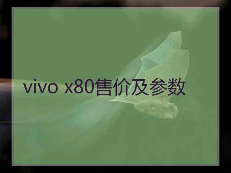 vivo x80售价及参数