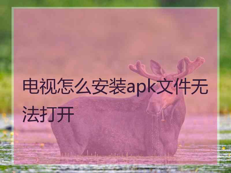 电视怎么安装apk文件无法打开