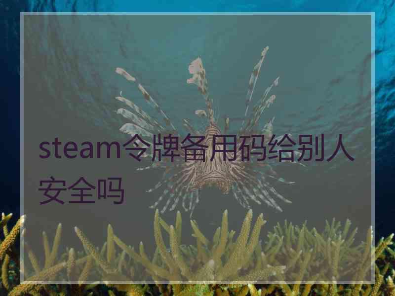 steam令牌备用码给别人安全吗