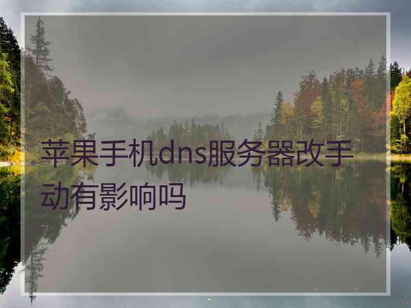 苹果手机dns服务器改手动有影响吗