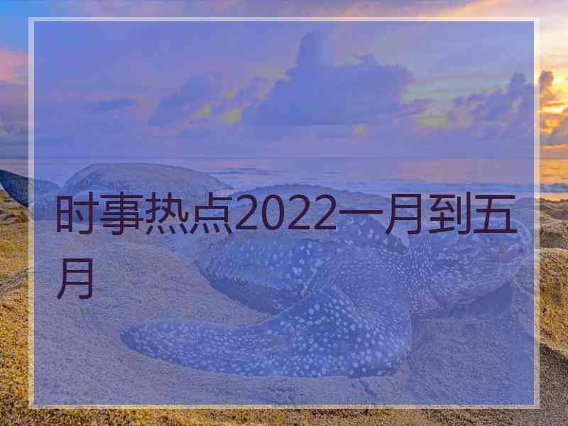 时事热点2022一月到五月