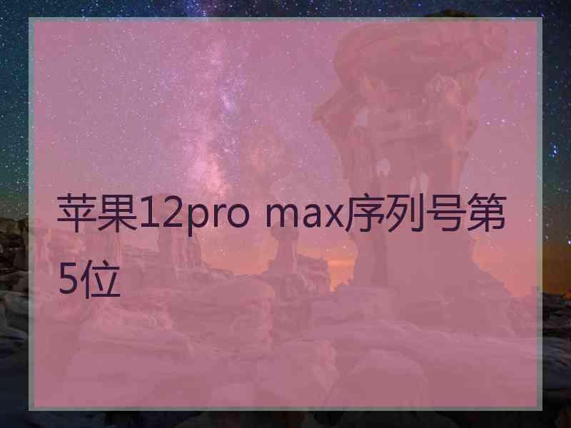 苹果12pro max序列号第5位