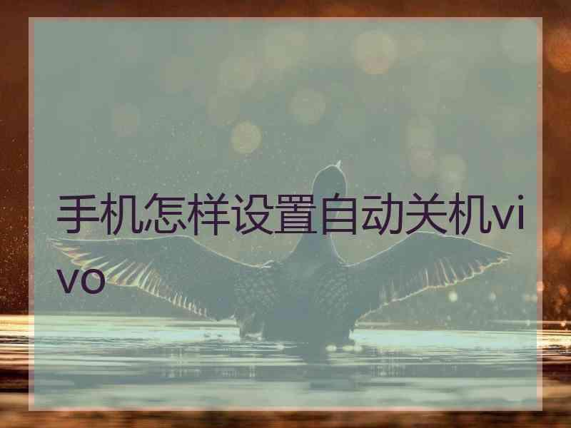 手机怎样设置自动关机vivo