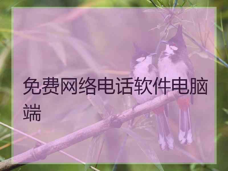 免费网络电话软件电脑端