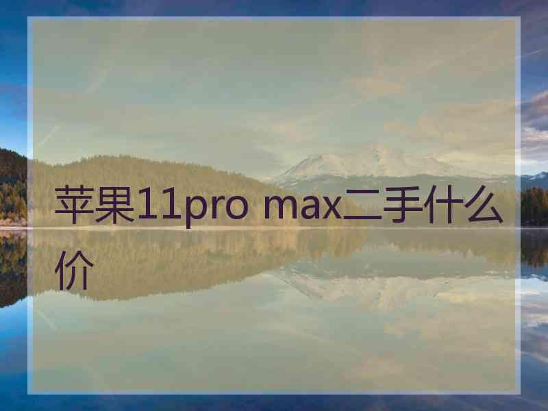 苹果11pro max二手什么价