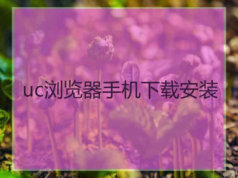 uc浏览器手机下载安装