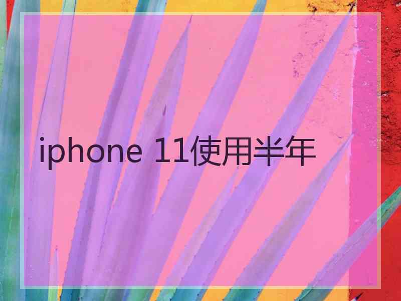 iphone 11使用半年