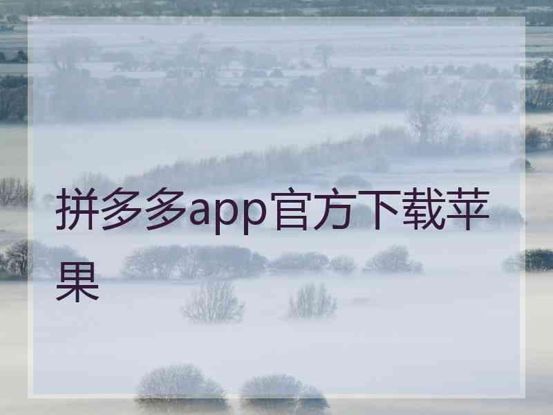 拼多多app官方下载苹果