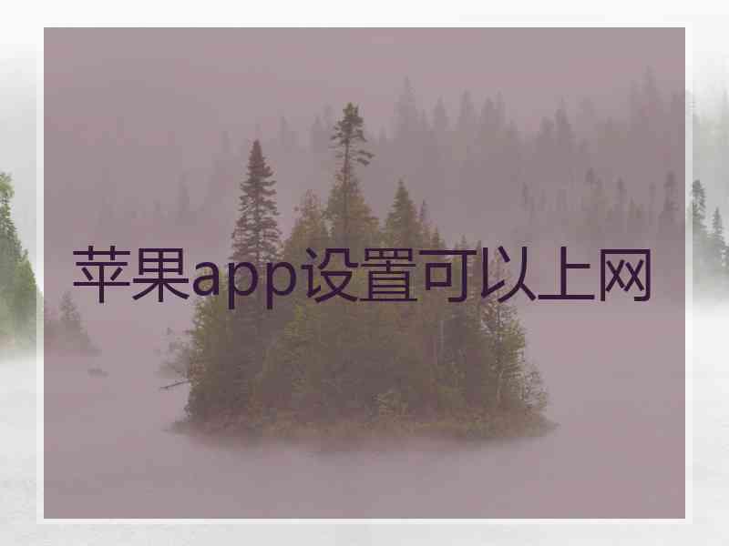 苹果app设置可以上网