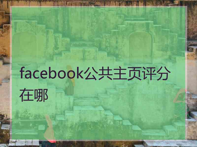 facebook公共主页评分在哪