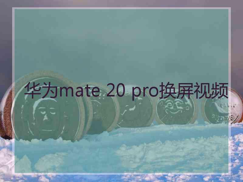 华为mate 20 pro换屏视频