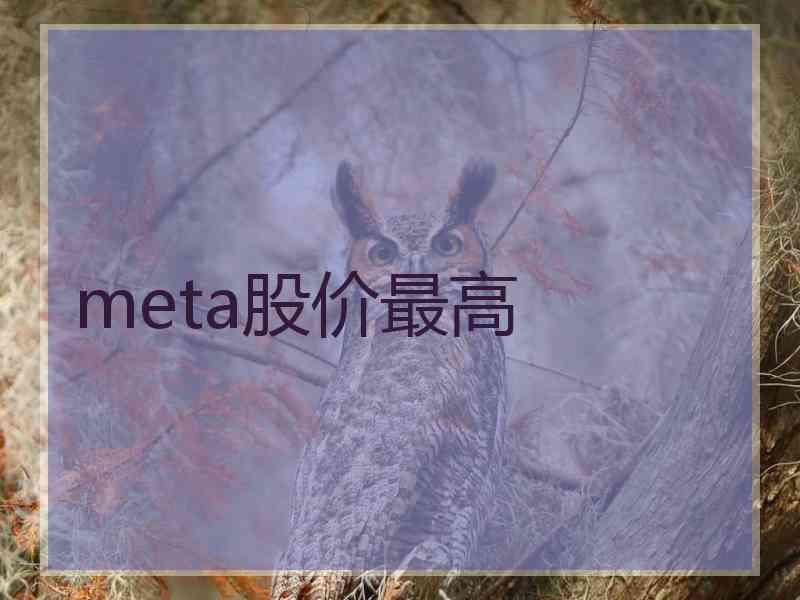 meta股价最高