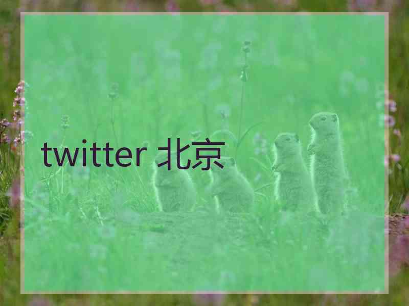 twitter 北京