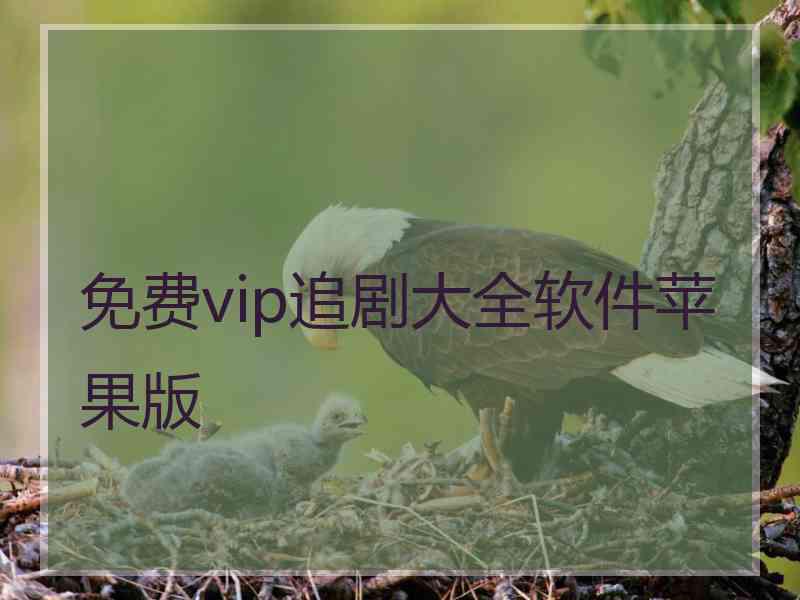 免费vip追剧大全软件苹果版