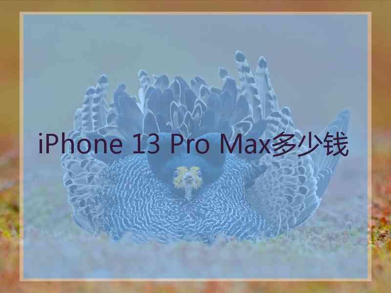 iPhone 13 Pro Max多少钱