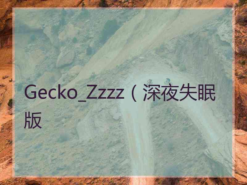 Gecko_Zzzz（深夜失眠版