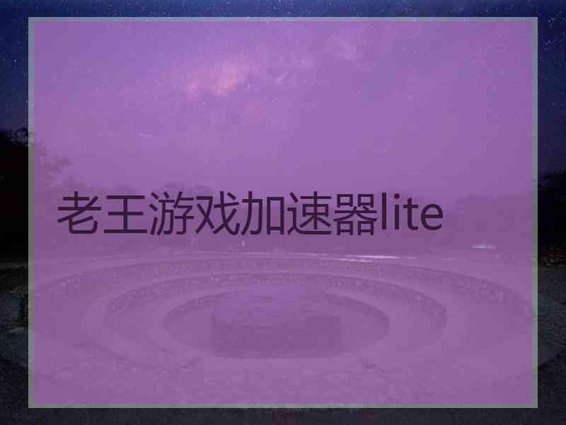 老王游戏加速器lite