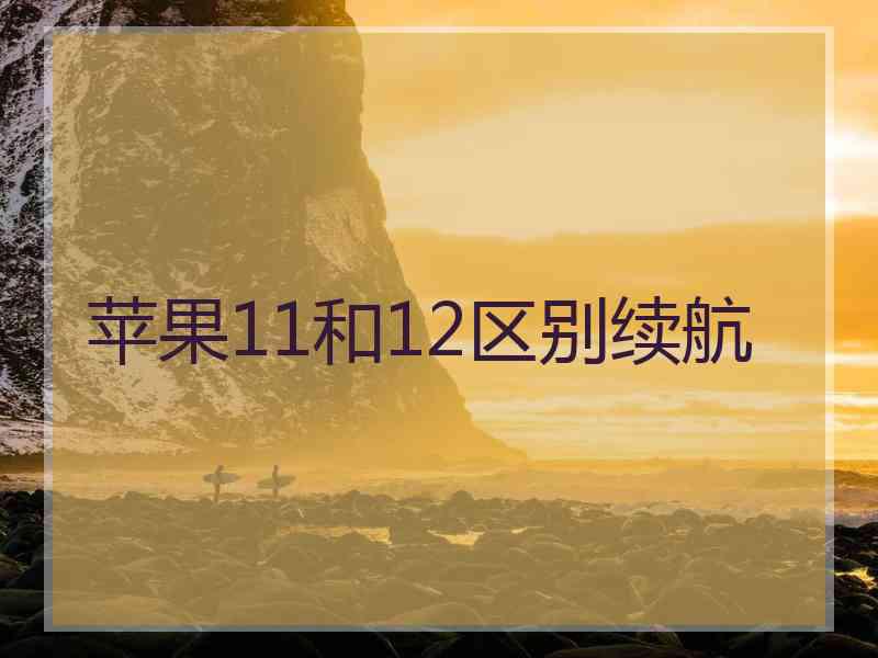 苹果11和12区别续航