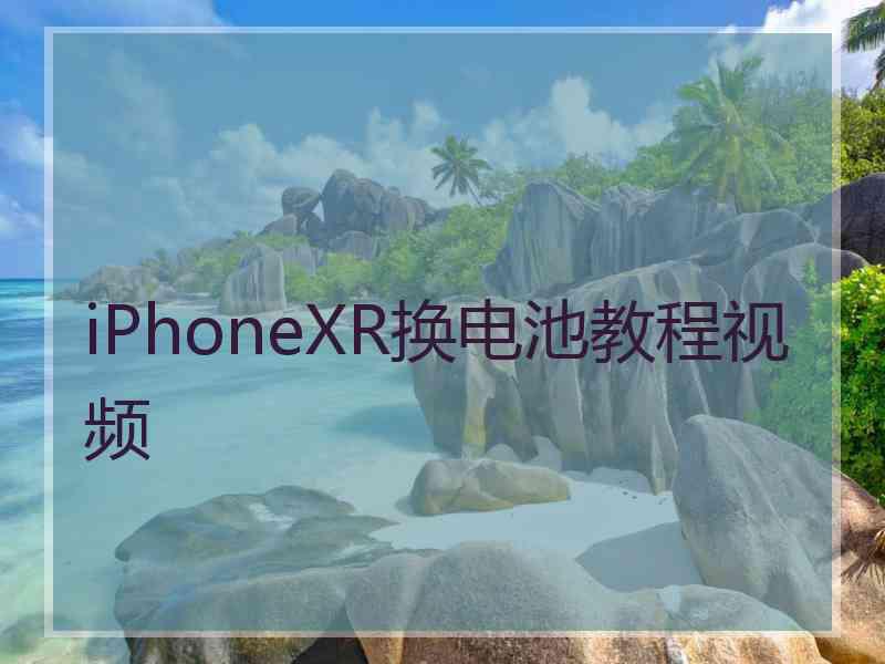 iPhoneXR换电池教程视频