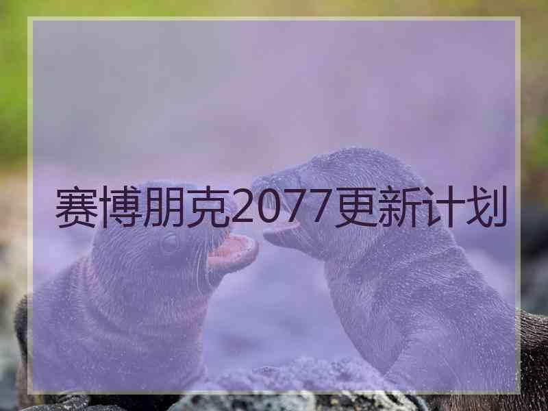 赛博朋克2077更新计划