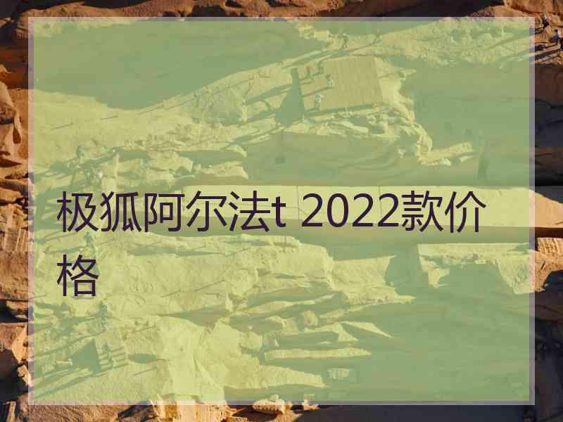 极狐阿尔法t 2022款价格