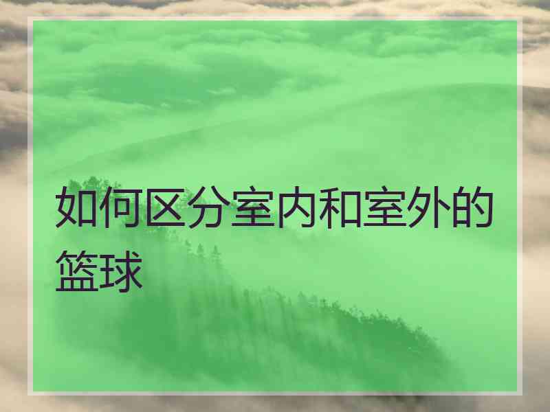 如何区分室内和室外的篮球