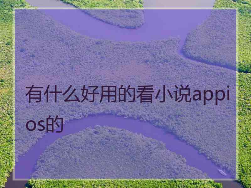 有什么好用的看小说appios的