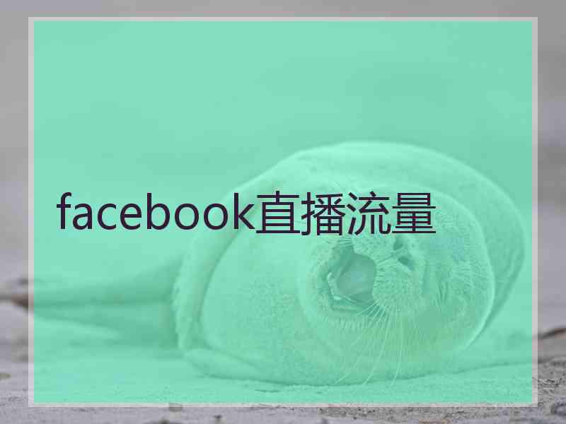 facebook直播流量