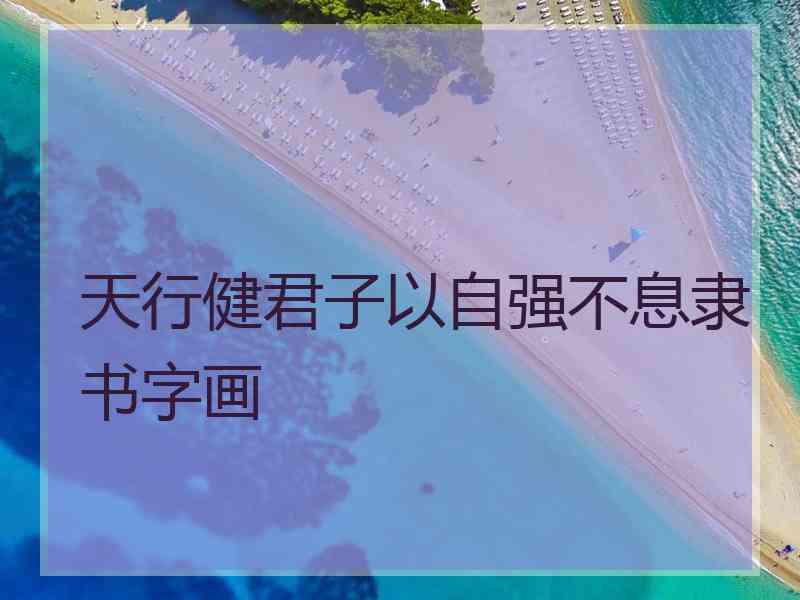 天行健君子以自强不息隶书字画