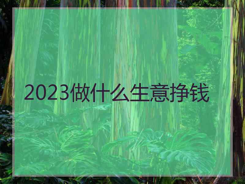 2023做什么生意挣钱