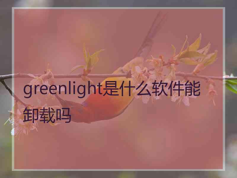 greenlight是什么软件能卸载吗