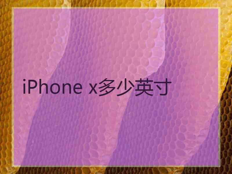 iPhone x多少英寸