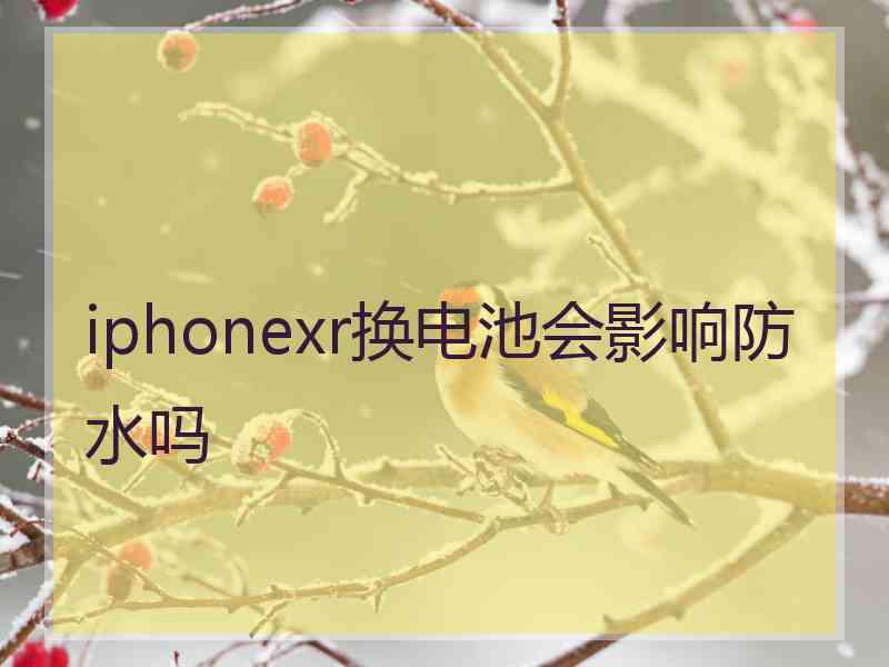 iphonexr换电池会影响防水吗