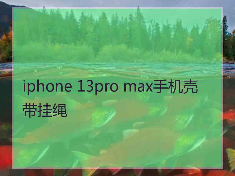 iphone 13pro max手机壳带挂绳