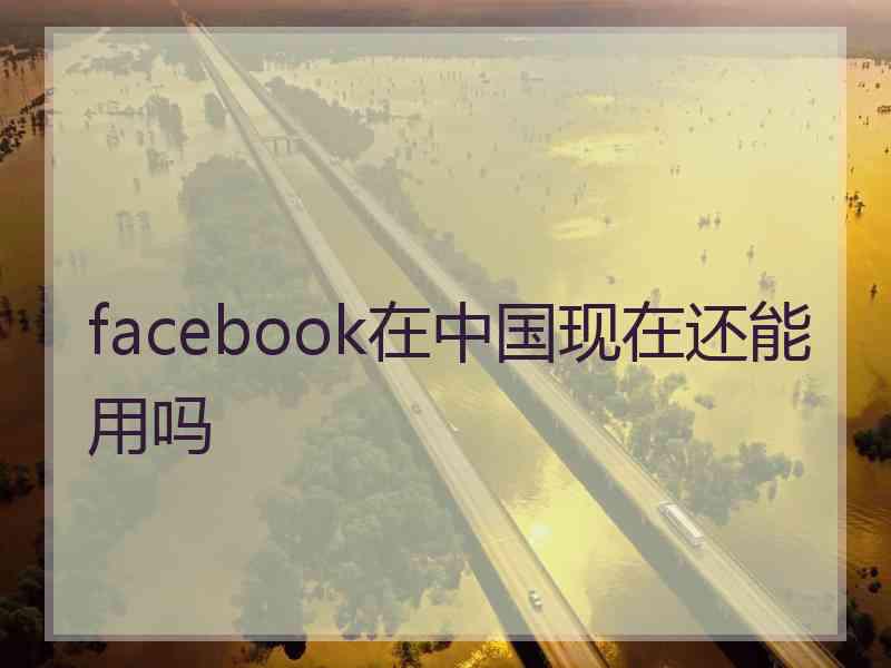 facebook在中国现在还能用吗