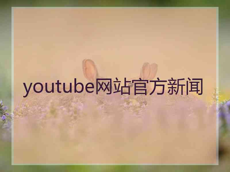 youtube网站官方新闻