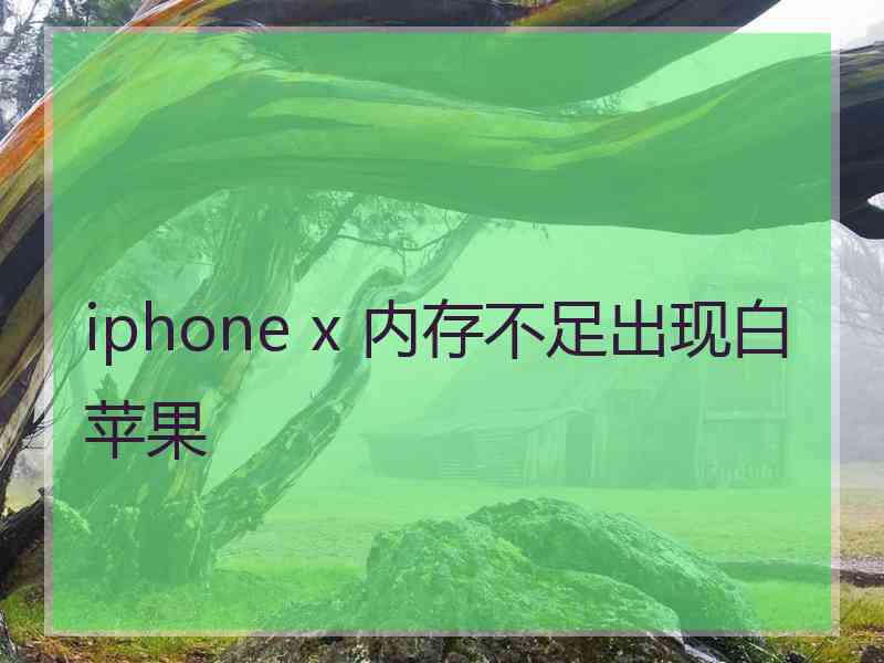 iphone x 内存不足出现白苹果