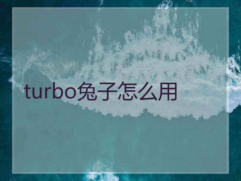 turbo兔子怎么用