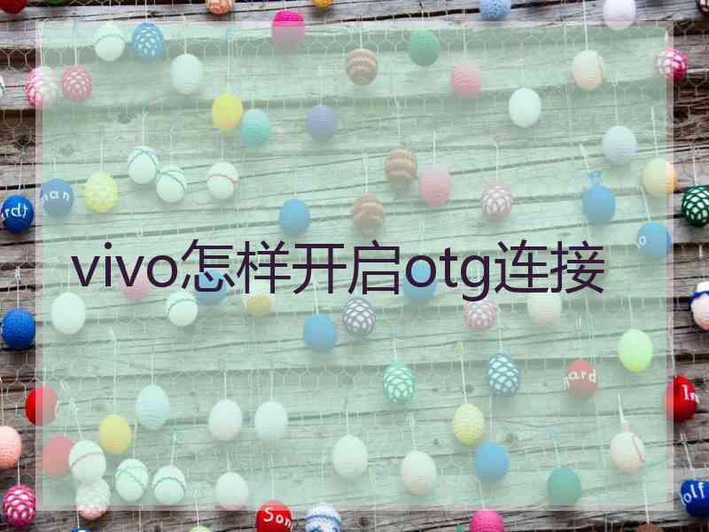 vivo怎样开启otg连接