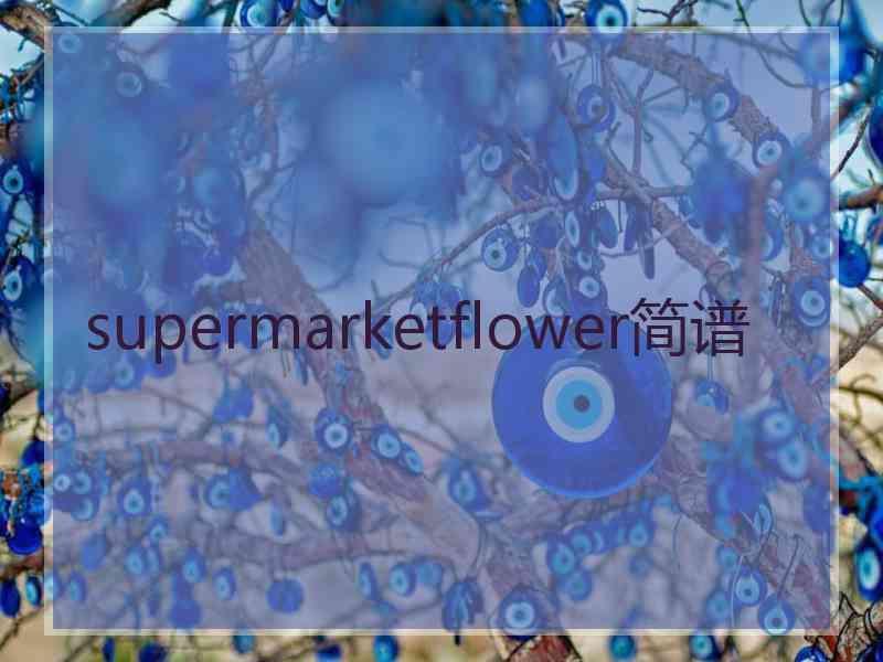 supermarketflower简谱